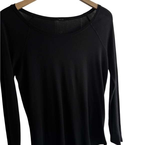LULULEMON Black Locarno Long Sleeve Tee Shirt | Lightweight Scoop Neck Top | 6 - Picture 8 of 9